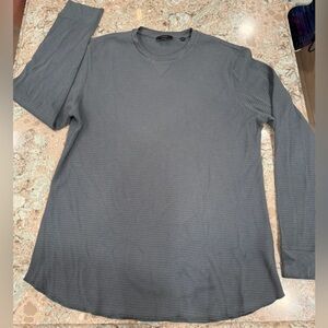 Vince Men's XXL Blue Long Sleeve Waffle Knit Thermal